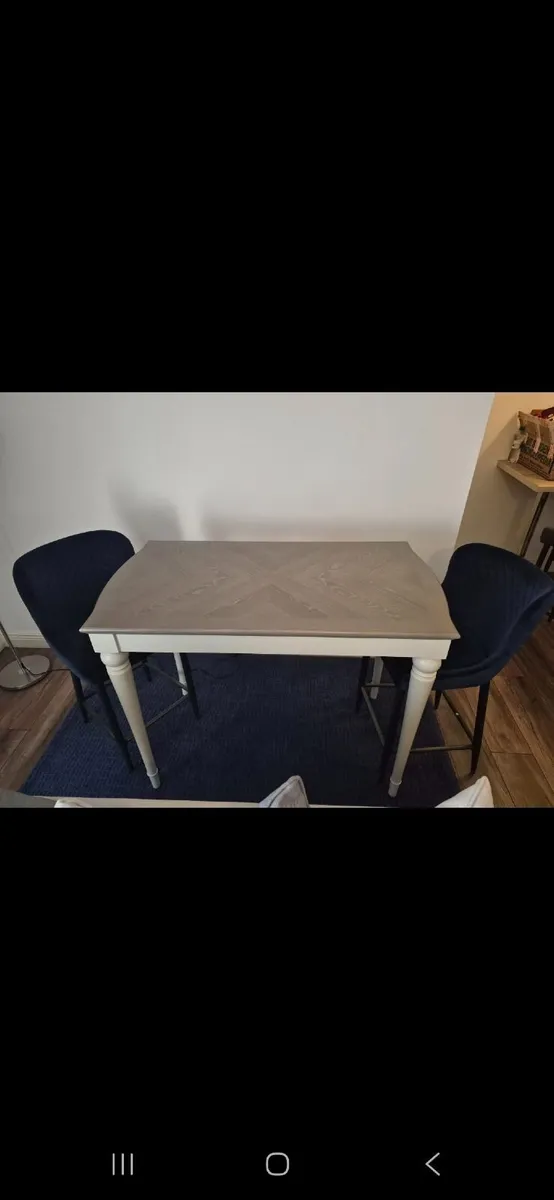 Couch, Arm Chair, High Kitchen Table with 2 high - Image 1
