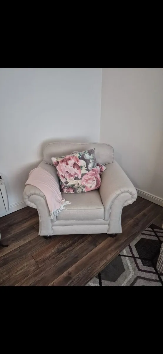 Couch, Arm Chair, High Kitchen Table with 2 high - Image 3