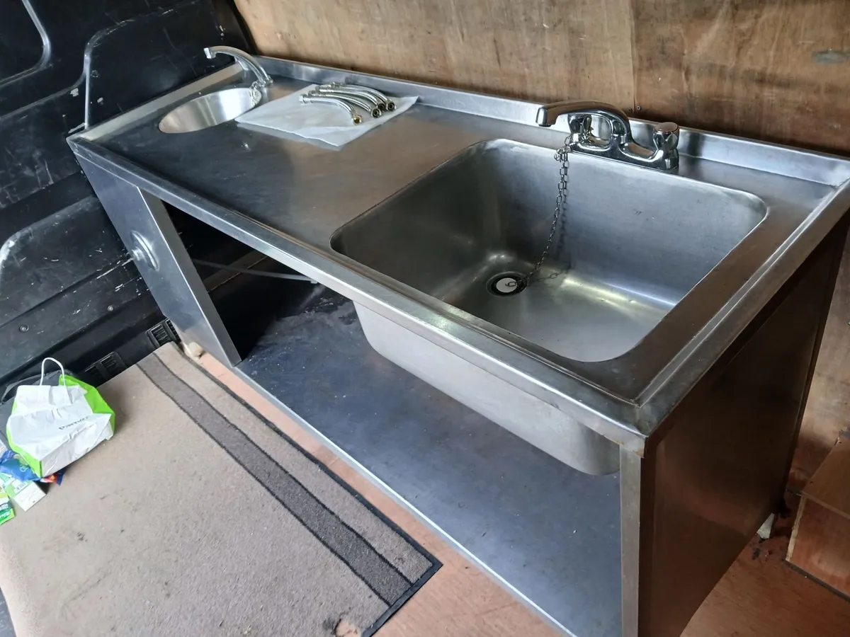 Staneless steel cabbinet  double sink unit complet - Image 2
