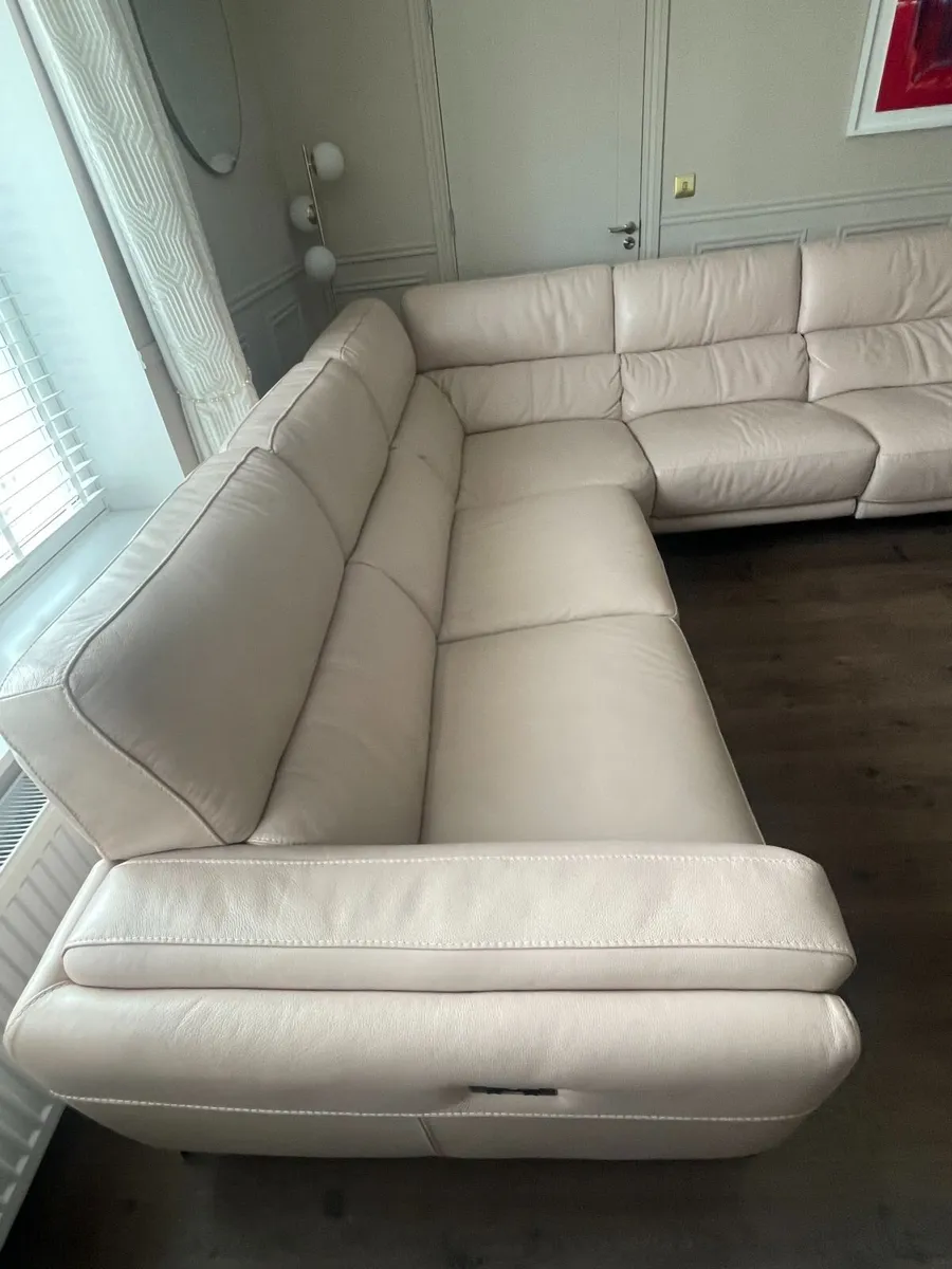 Leather L Shape Couch - Image 1