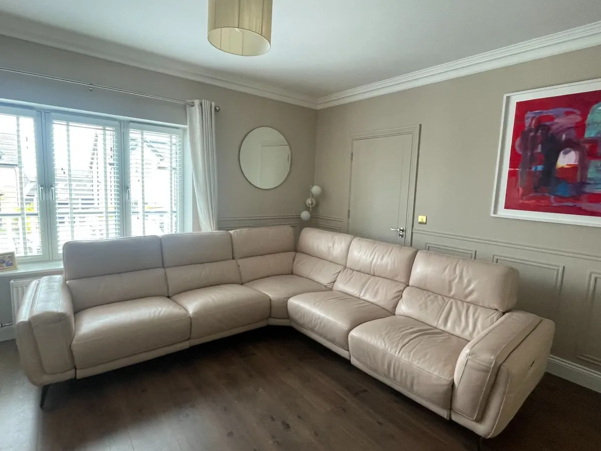 Leather L Shape Couch - Image 2