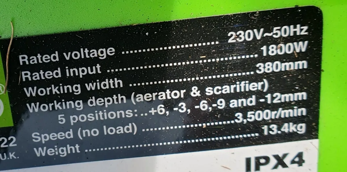 Draper 2 in one electric Aerator and Scarifier - Image 3