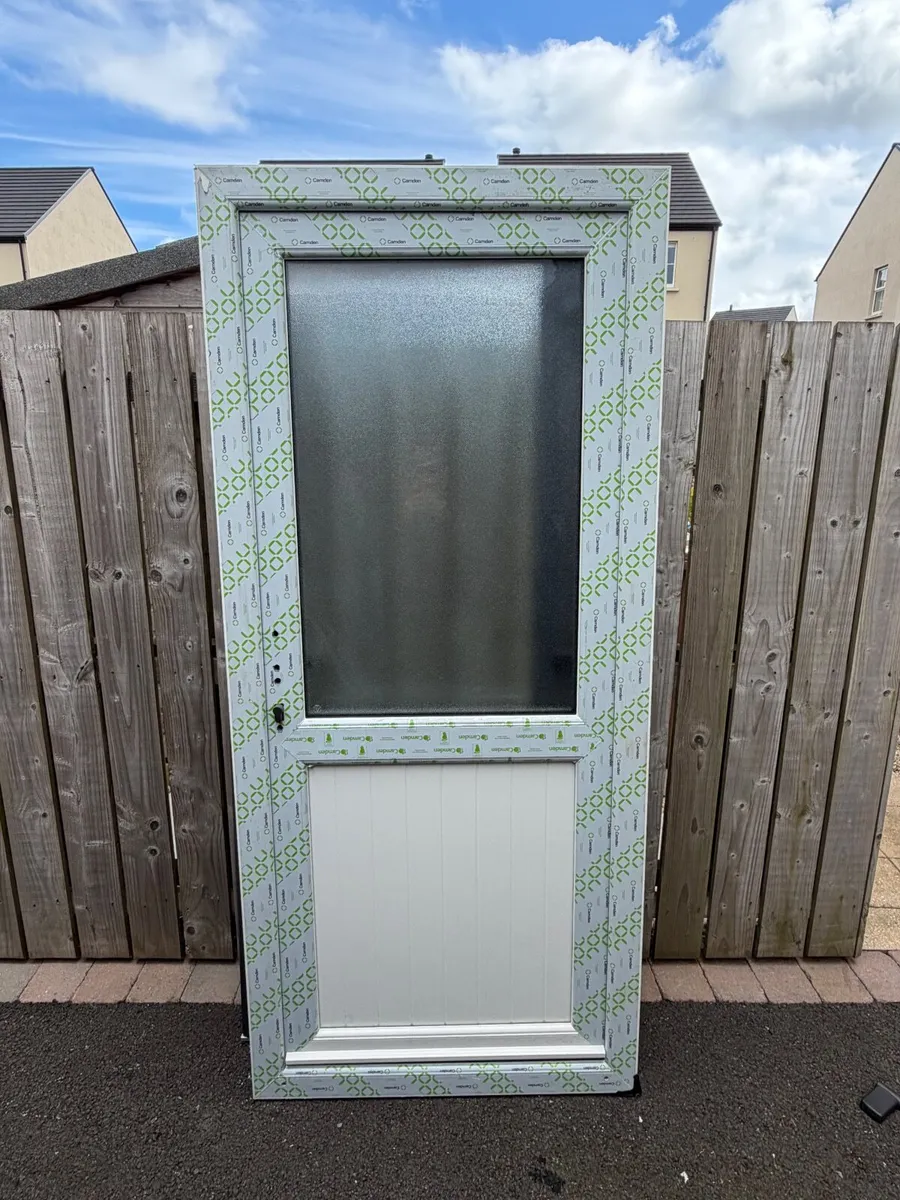 PVC door White New - Double door patio door comp