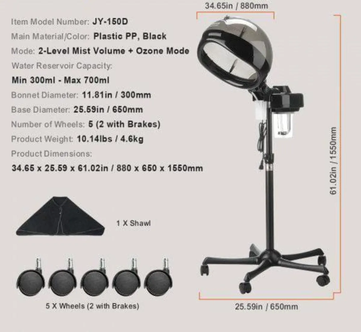 Professional Hair Steamer for Deep Conditioning, 1 - Image 3