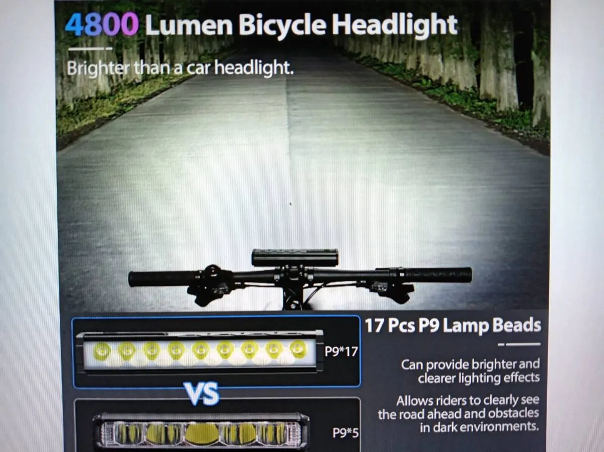 Scooter light For Night Riding 10000 Lumens NEW - Image 2