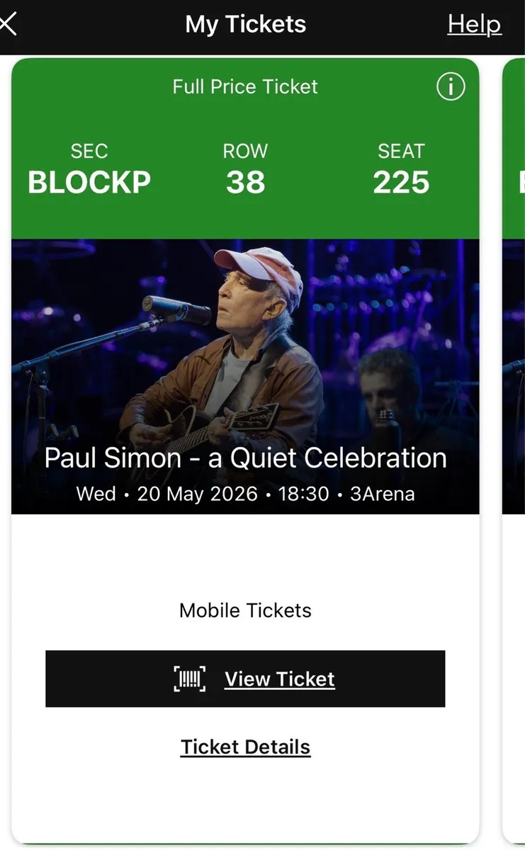 2 x Paul Simon Tickets - Image 3