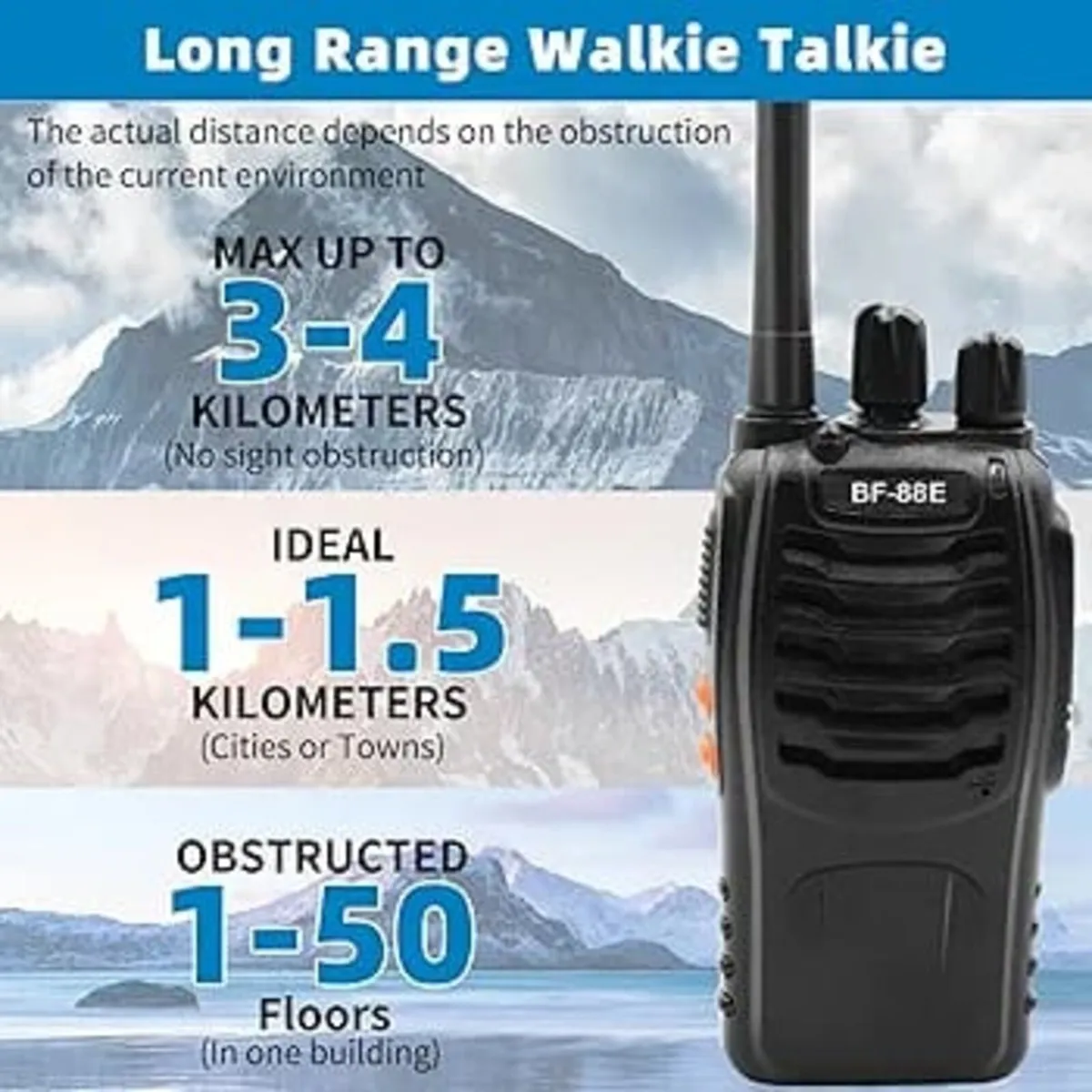 2Pcs Walkie Talkies Rechargeable, Walkie Talkies f - Image 3