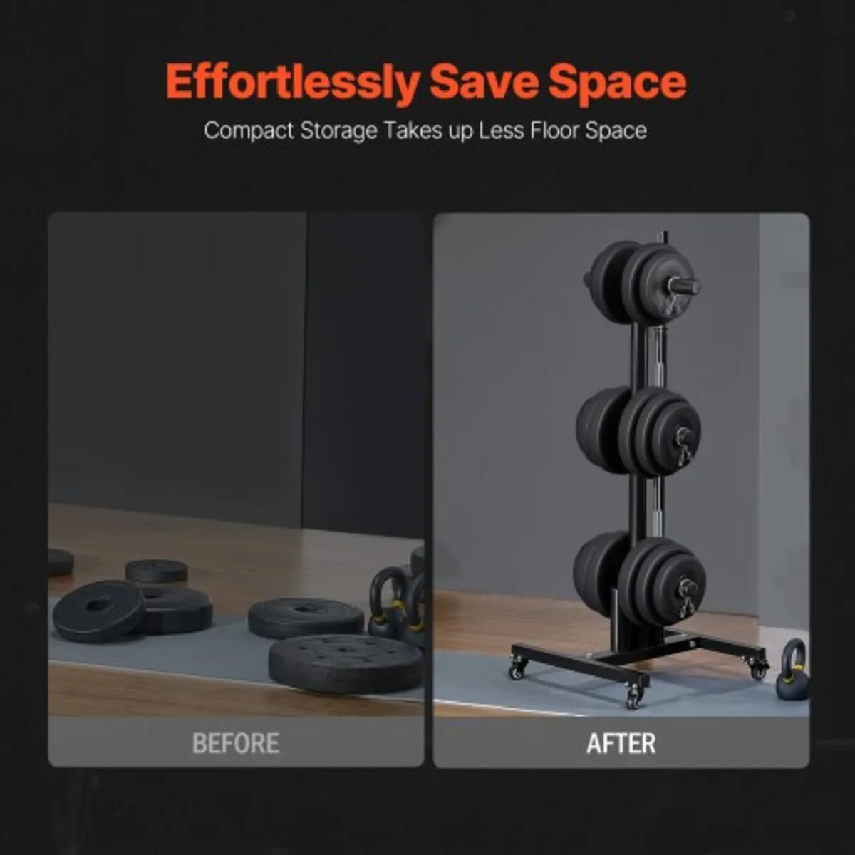 Weight Plate Rack, Vertical Weight Plate Tree for - Image 3
