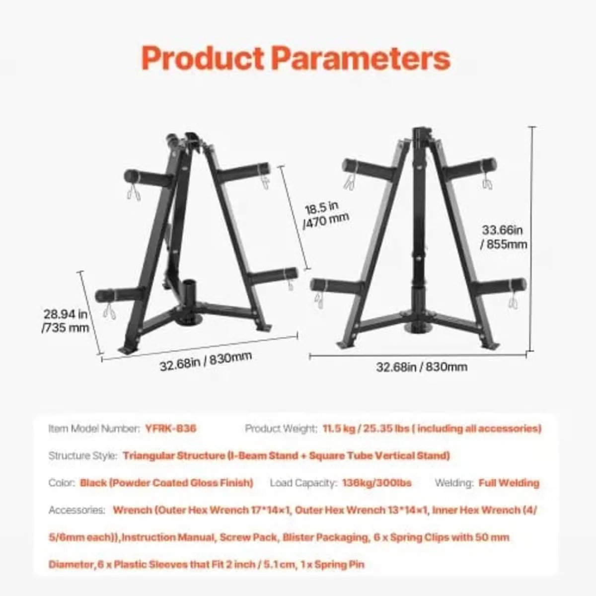 Weight Plate Tree for 2-Inch Weight Plates, Standa - Image 3