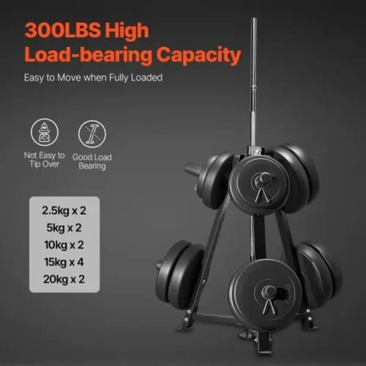 Weight Plate Tree for 2-Inch Weight Plates, Standa - Image 4