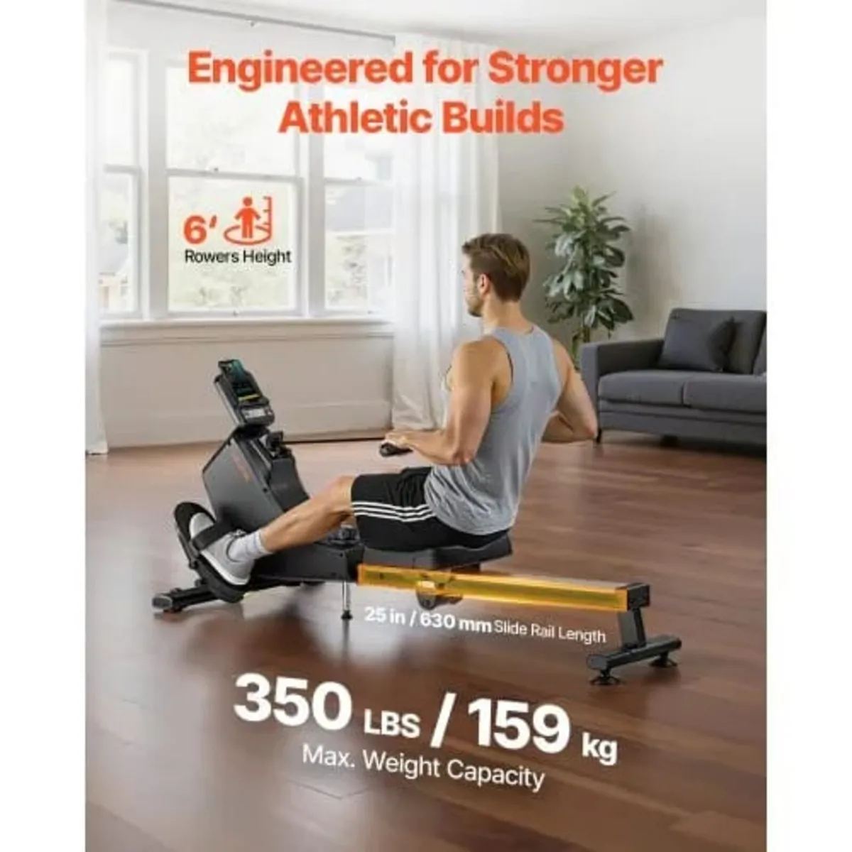 Magnetic Rowing Machine,16-Level Quiet Resistance - Image 3
