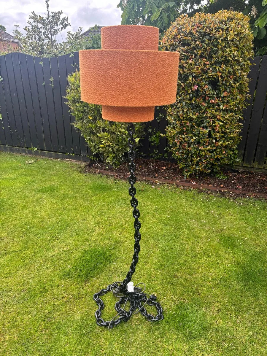 Mid century chain link standard lamp