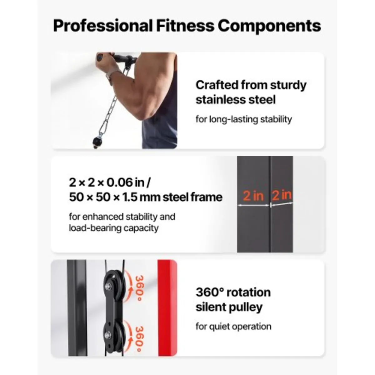 LAT Pull Down Machine, 2-in-1 Row Cable Machine, C - Image 4