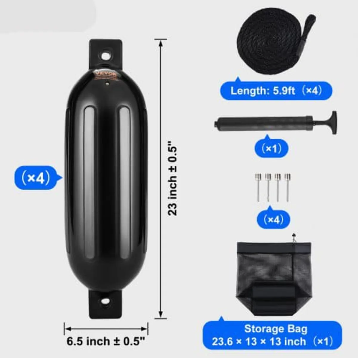 Boat Fenders Inflatable Ribbed Boat Bumpers for Do - Image 4