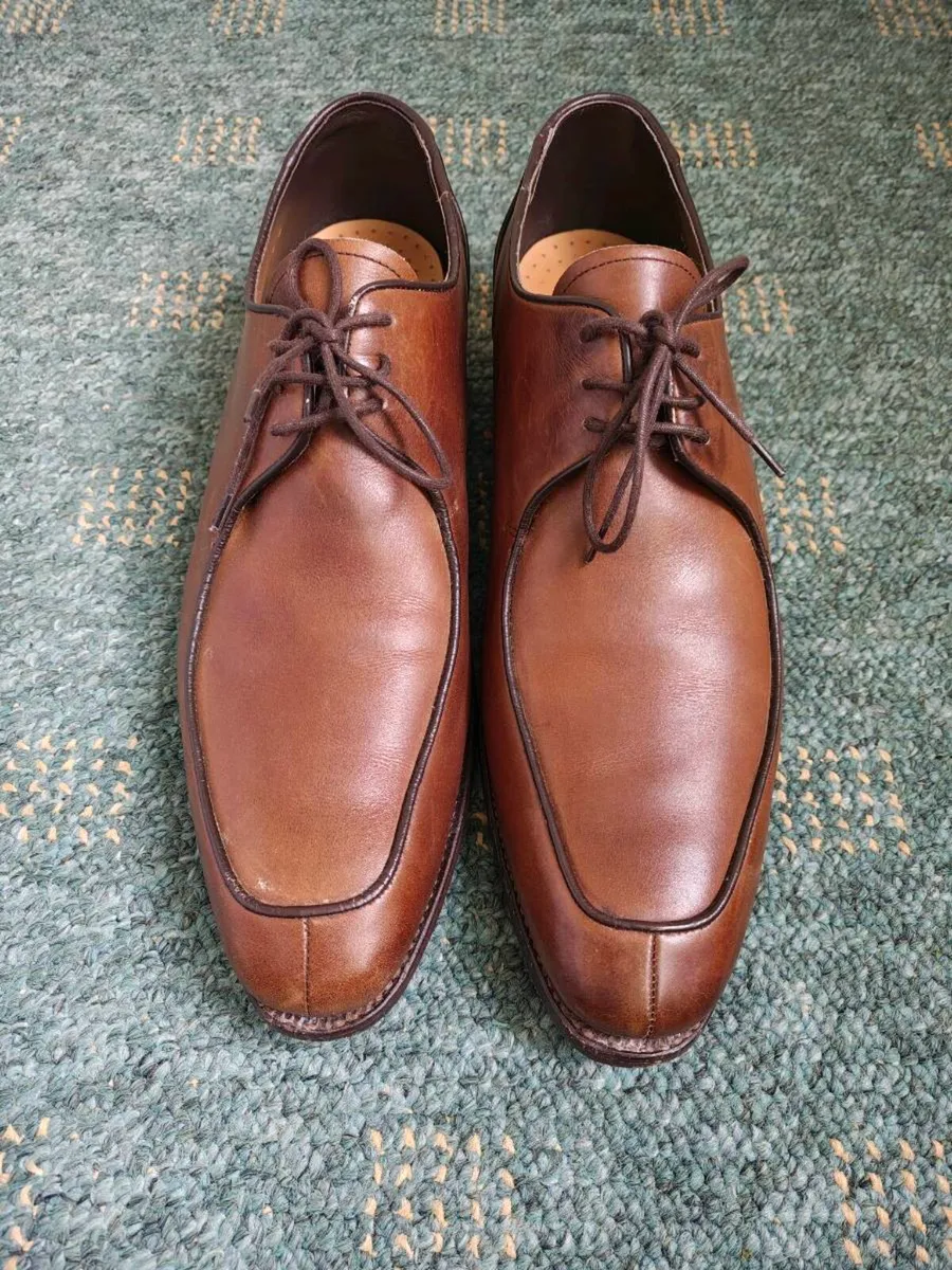 Barker Preston men’s lace-up shoes in walnut - Image 1