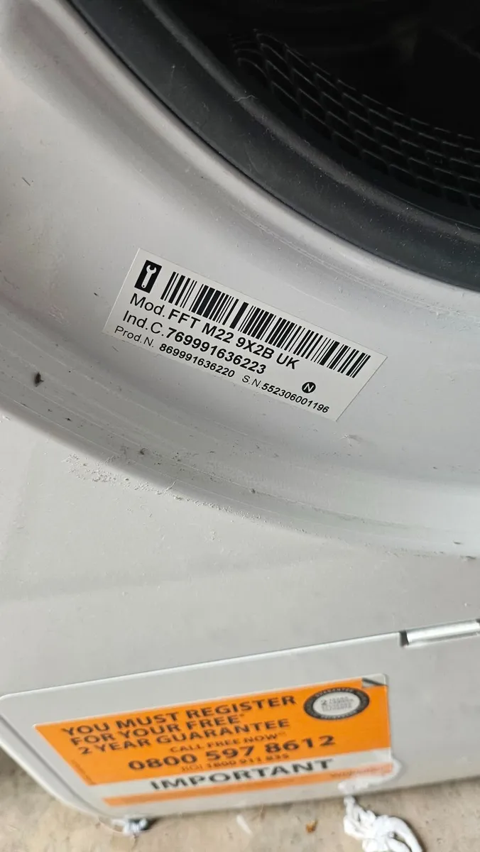 Whirlpool 9kg Free Standing Dryer - Image 2