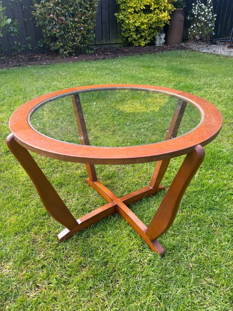 Mid century teak circular coffee table