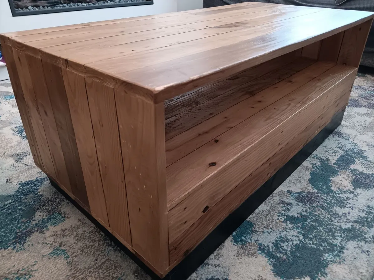 Reclaimed timber living room set - Image 4