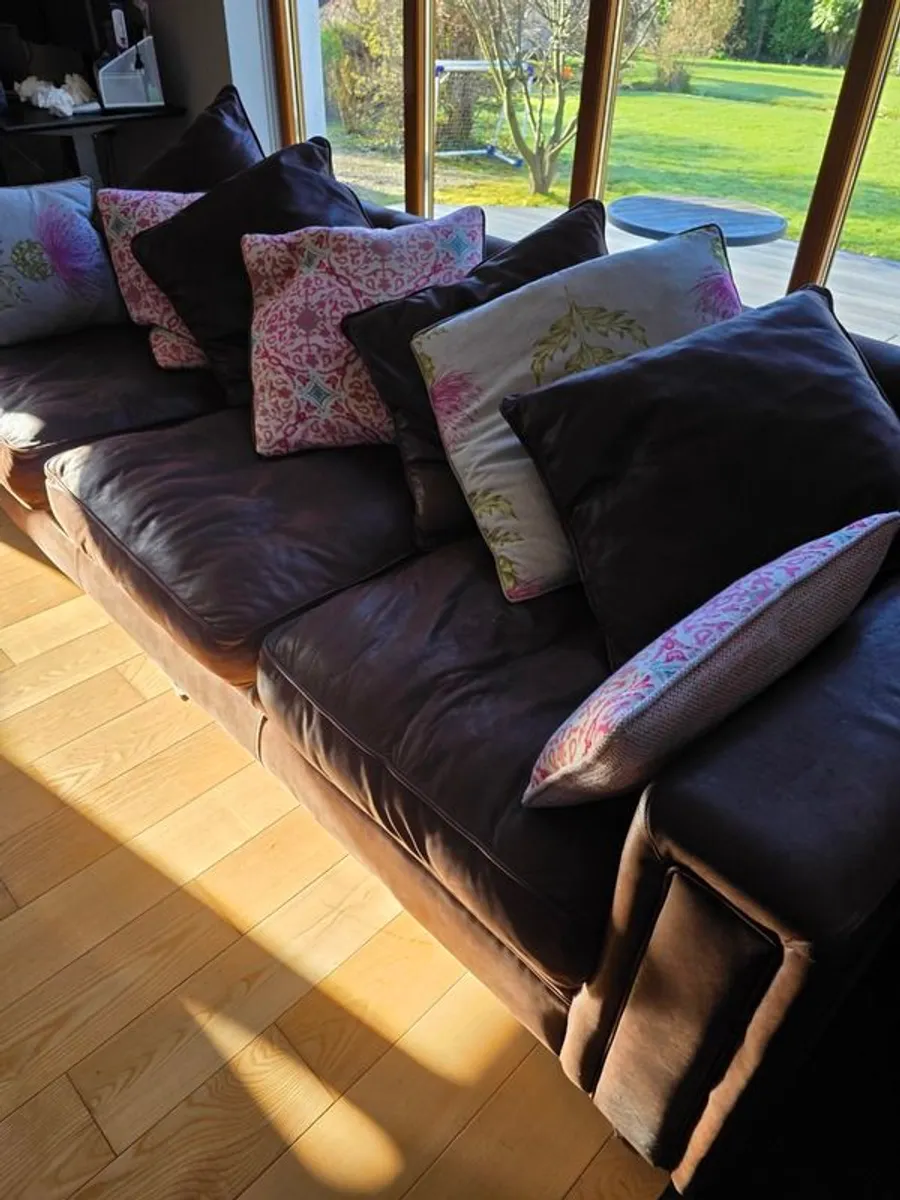 Large Four Seater "Grand" Sofa Excellent Condition (Fits Standard Doors) - Image 1
