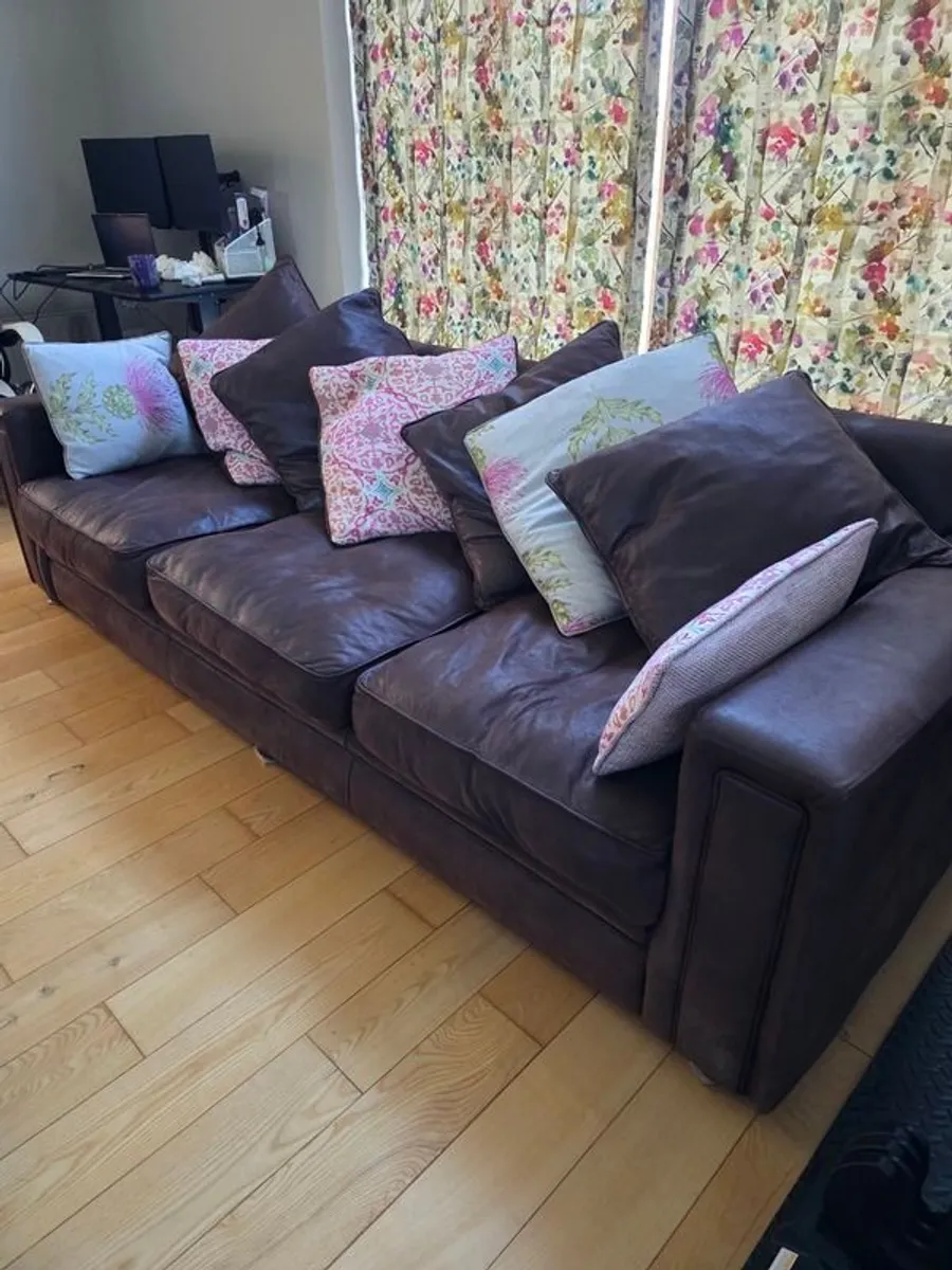 Large Four Seater "Grand" Sofa Excellent Condition (Fits Standard Doors) - Image 3