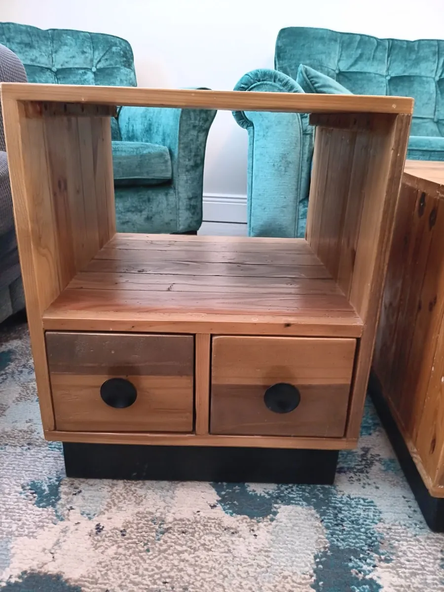 Reclaimed timber storage unit / bedside locker - Image 1