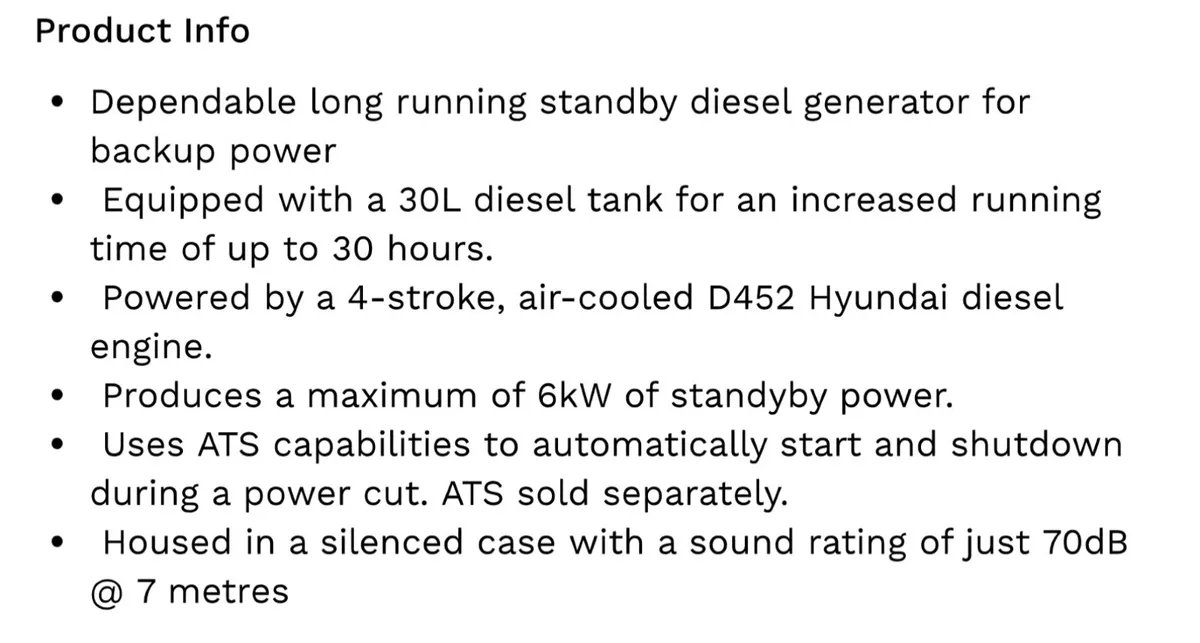 Hyundai Diesel Generator - Image 4