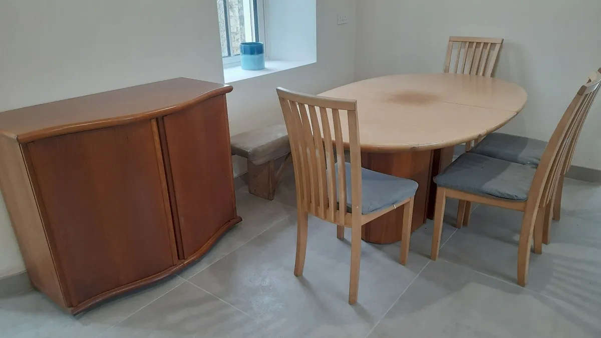 Skovby Table, cabinet and chairs - reduced to sell - Image 3