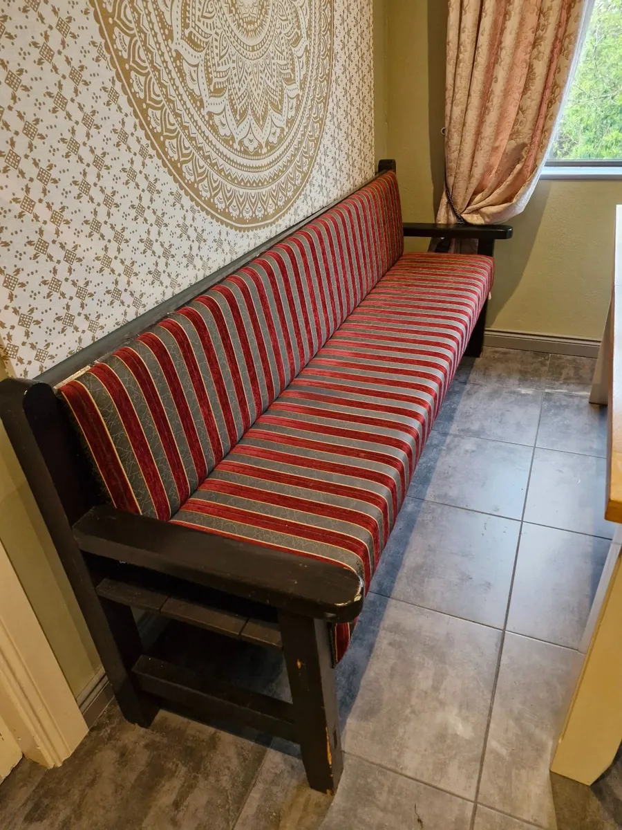 Antique Wooden Pew - Image 2