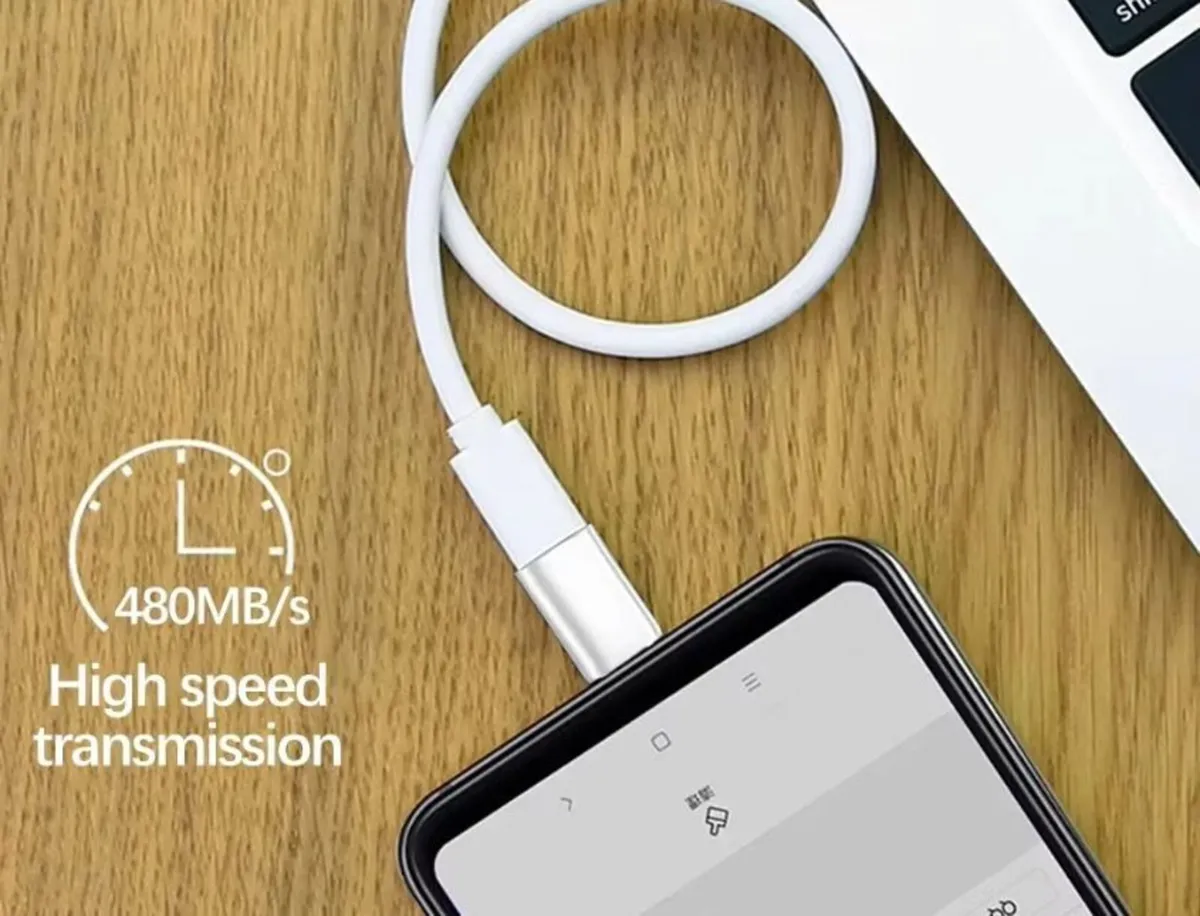 USB C to 8 Pin Adapter Fast Charging Data Sync - Image 4