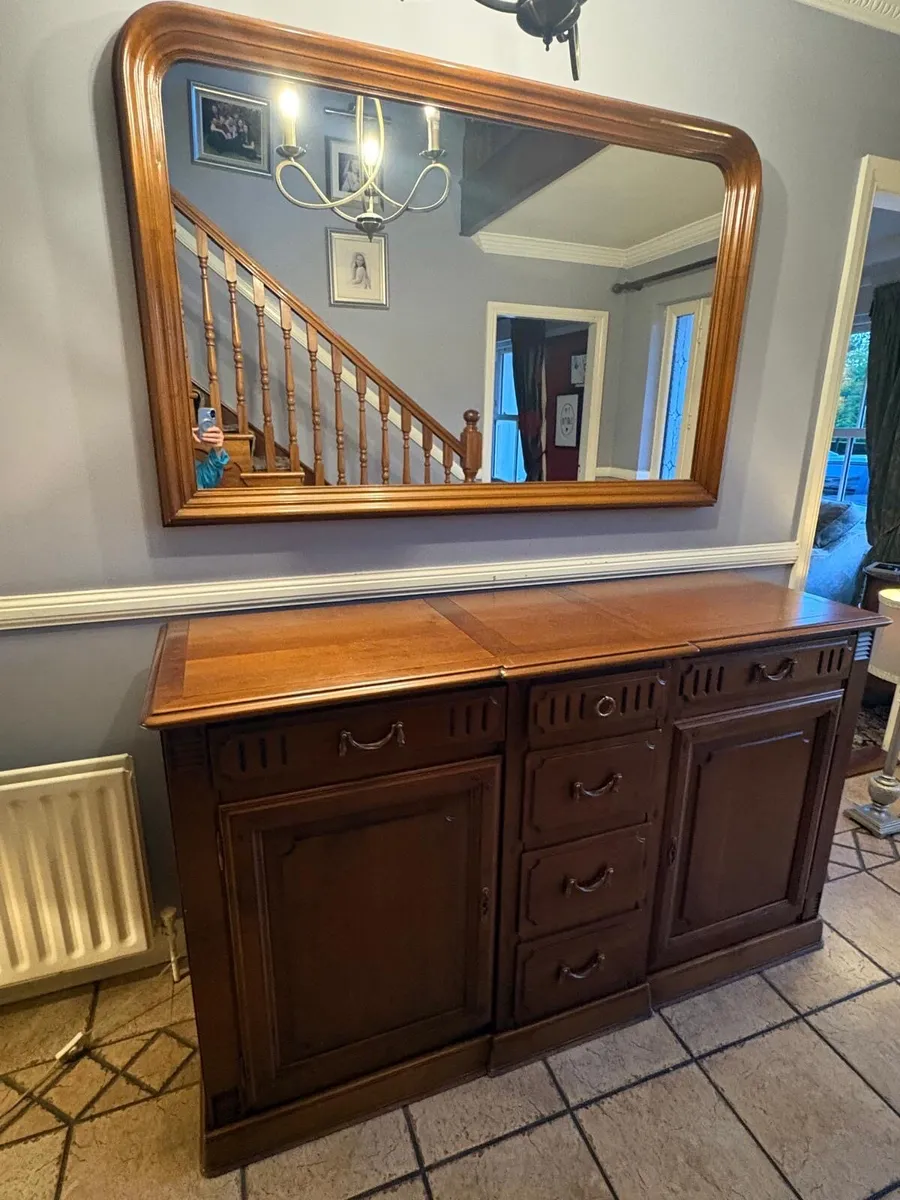 Furniture - Side board and mirror to match.