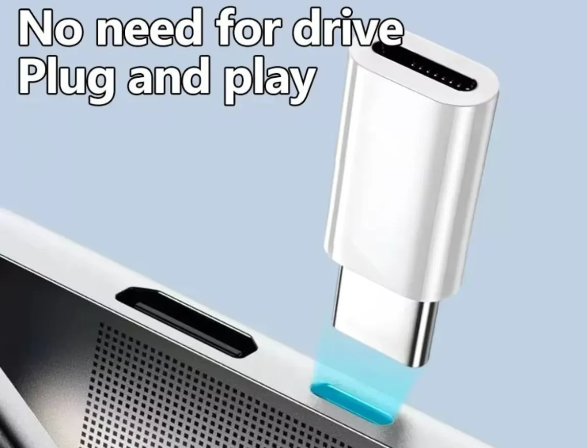 USB C to 8 Pin Adapter Fast Charging Data Sync - Image 2