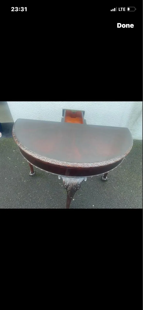 Antique mahogany games table - Image 4