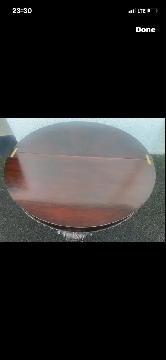 Antique mahogany games table - Image 1