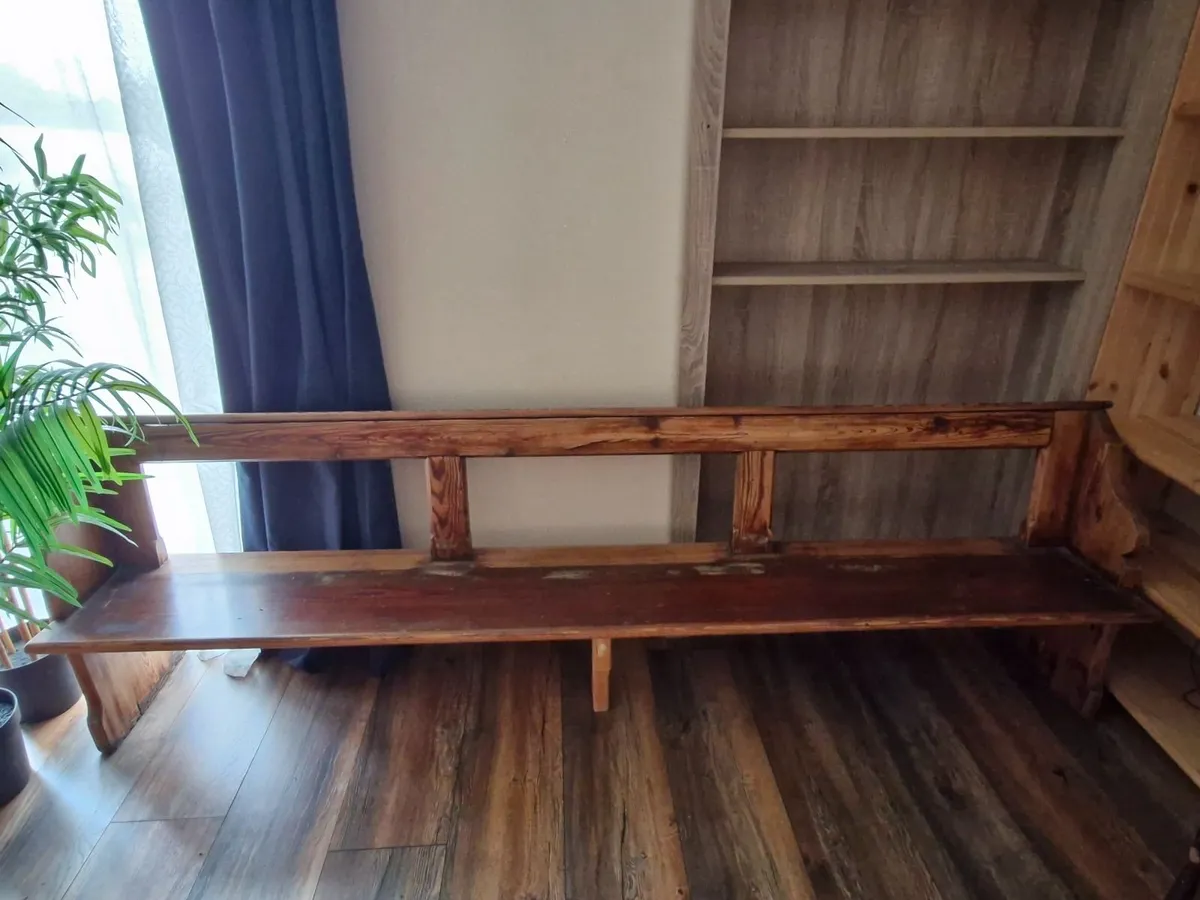 Antique church pew