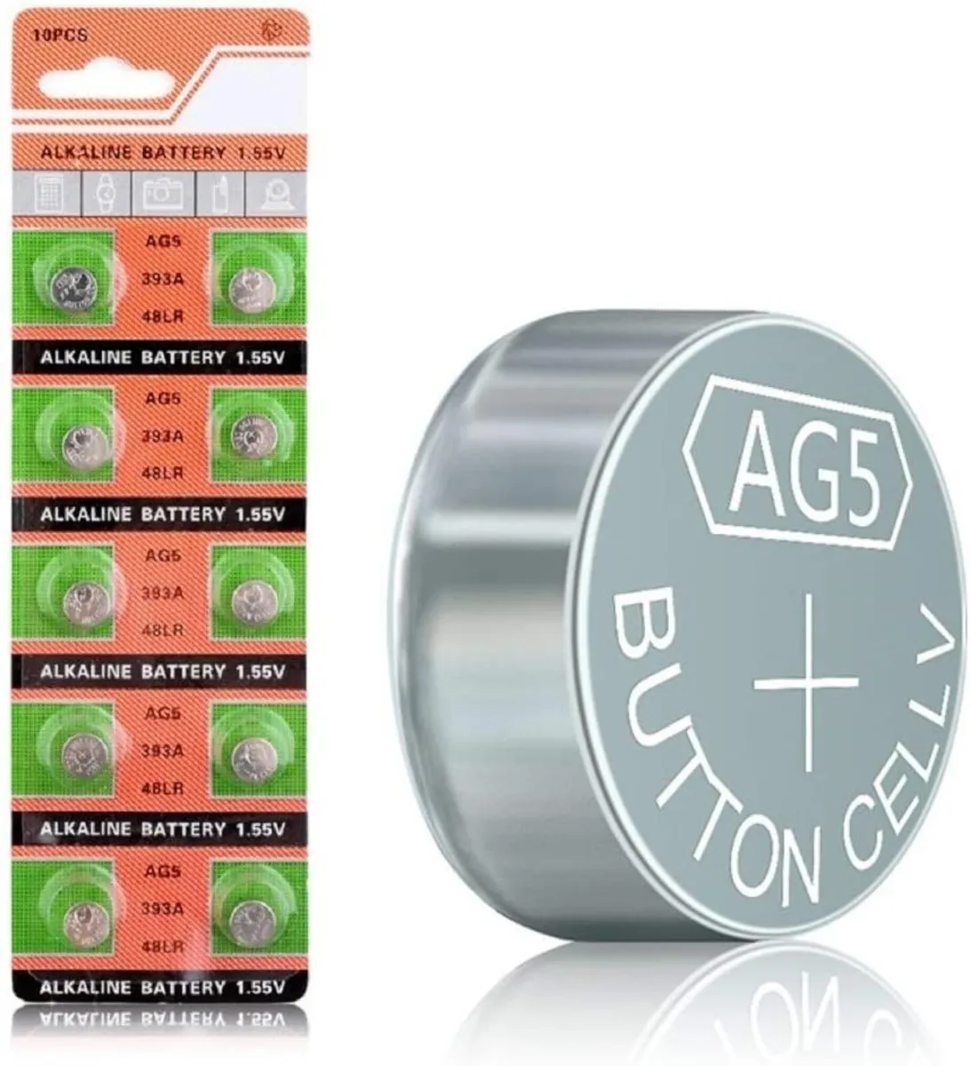 AG5 LR754 393 193 SR754SW Button Cell Batteries 10 - Image 1