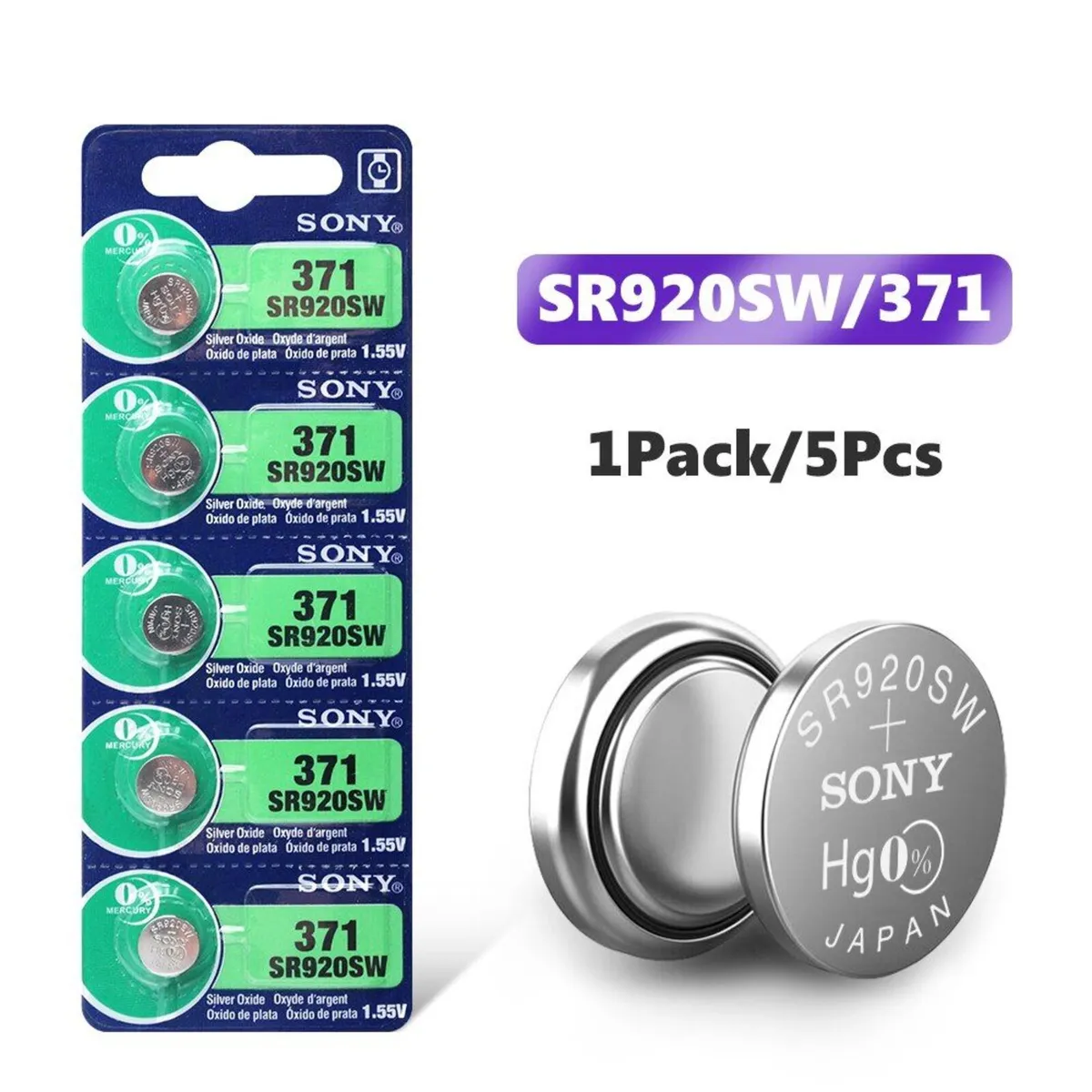 Sony AG6 LR920 371 SR920SW Button Cell Batteries 5 - Image 1