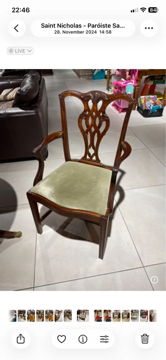 Various vintage and antique chairs - Image 4