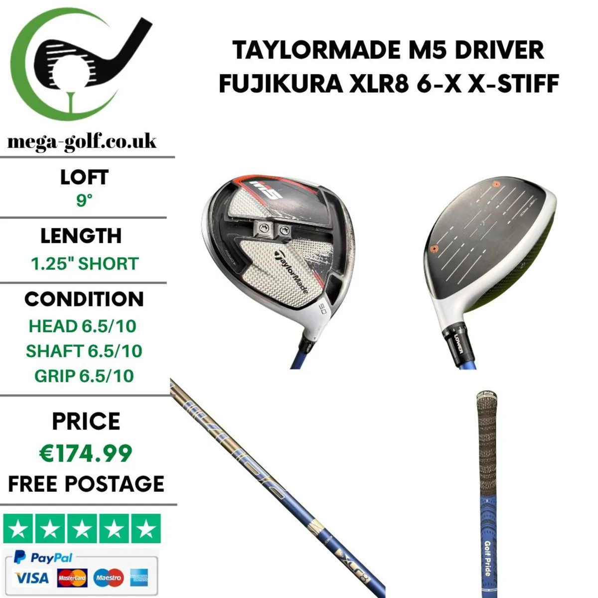 Taylormade M5 Driver / 9° / X-Stiff - Image 1