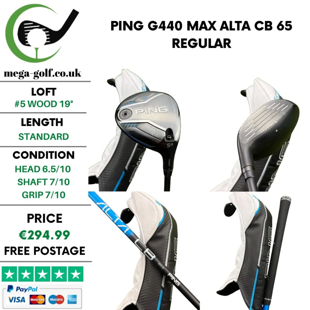Ping G440 Max #5 Wood 19° / Alta CB 65 Regular - Image 1