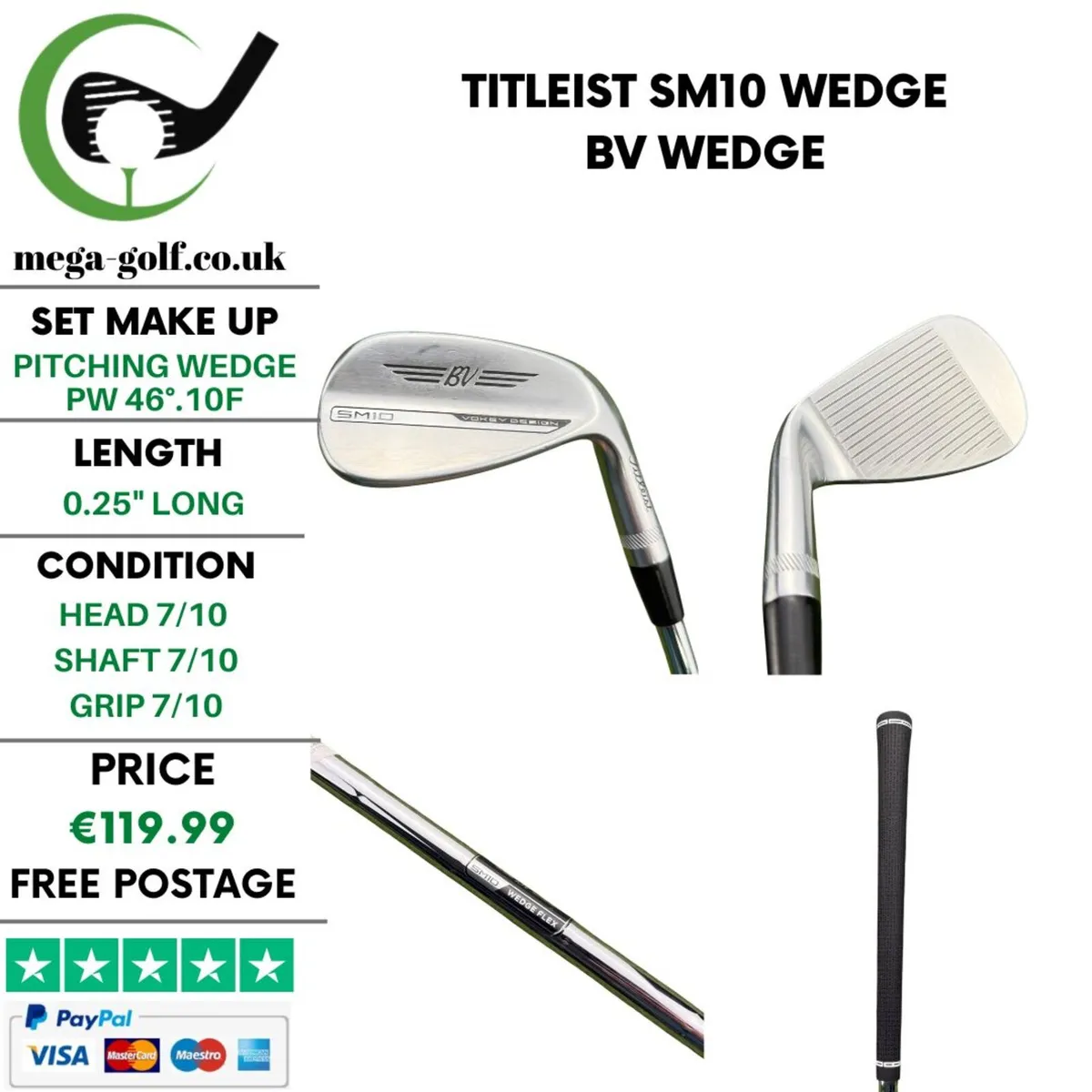 Titleist SM10 Wedge Pw 46°.10F / Bv Wedge - Image 1