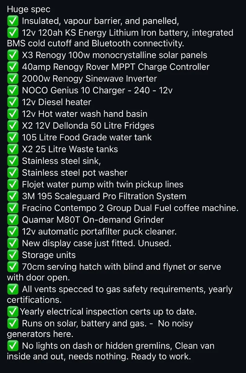 Mercedes-Benz Sprinter 2013 Coffee Van For Sale - Image 3