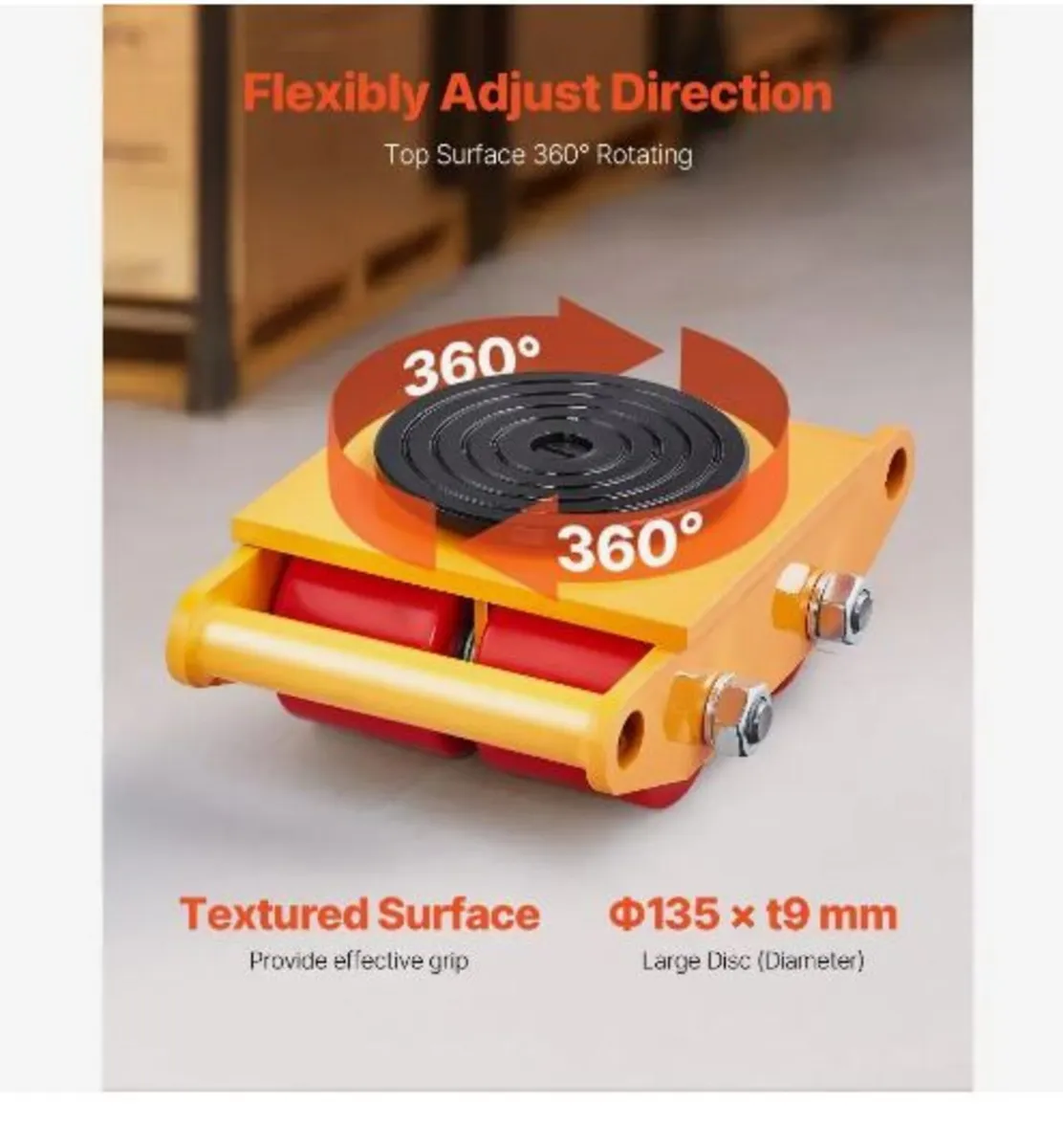 Machinery Skate Dolly, 13,200 LBS/6T Industrial - Image 3