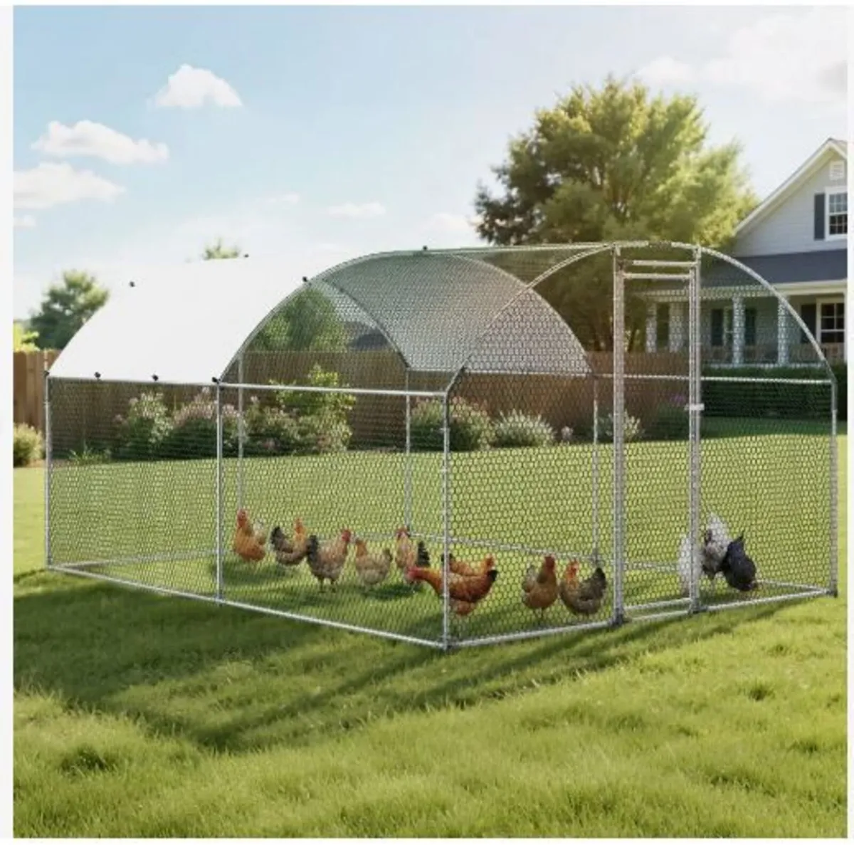 Metal Chicken Coop, 9.8x13.1x6.5 ft Large - Image 4