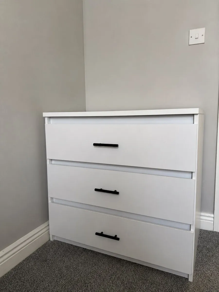 Chest of Drawers (3 Drawers, White)