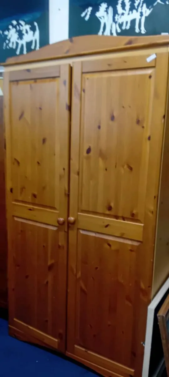 Large Solid Pine Wardrobe - Image 1