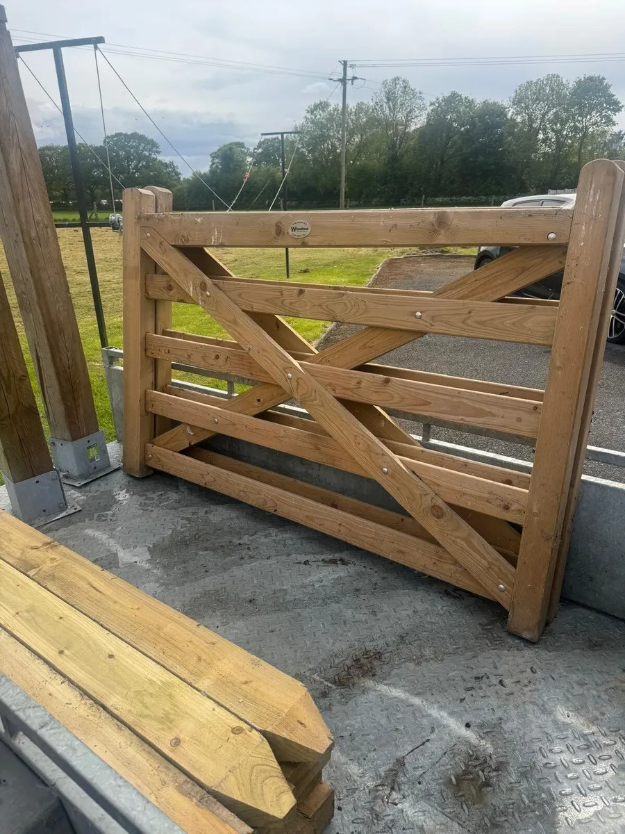 Timber gates and fence posts - Image 1