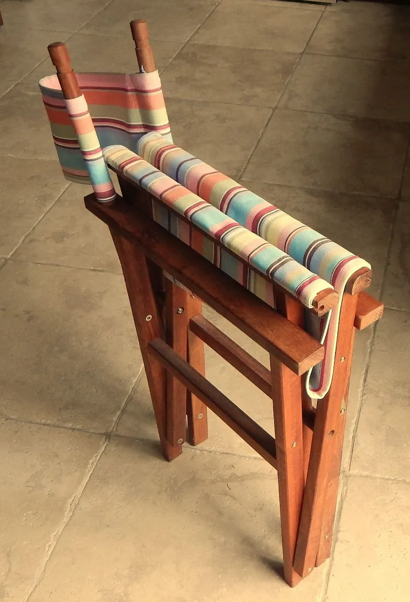 Wooden Folding Directors Chair - Image 4