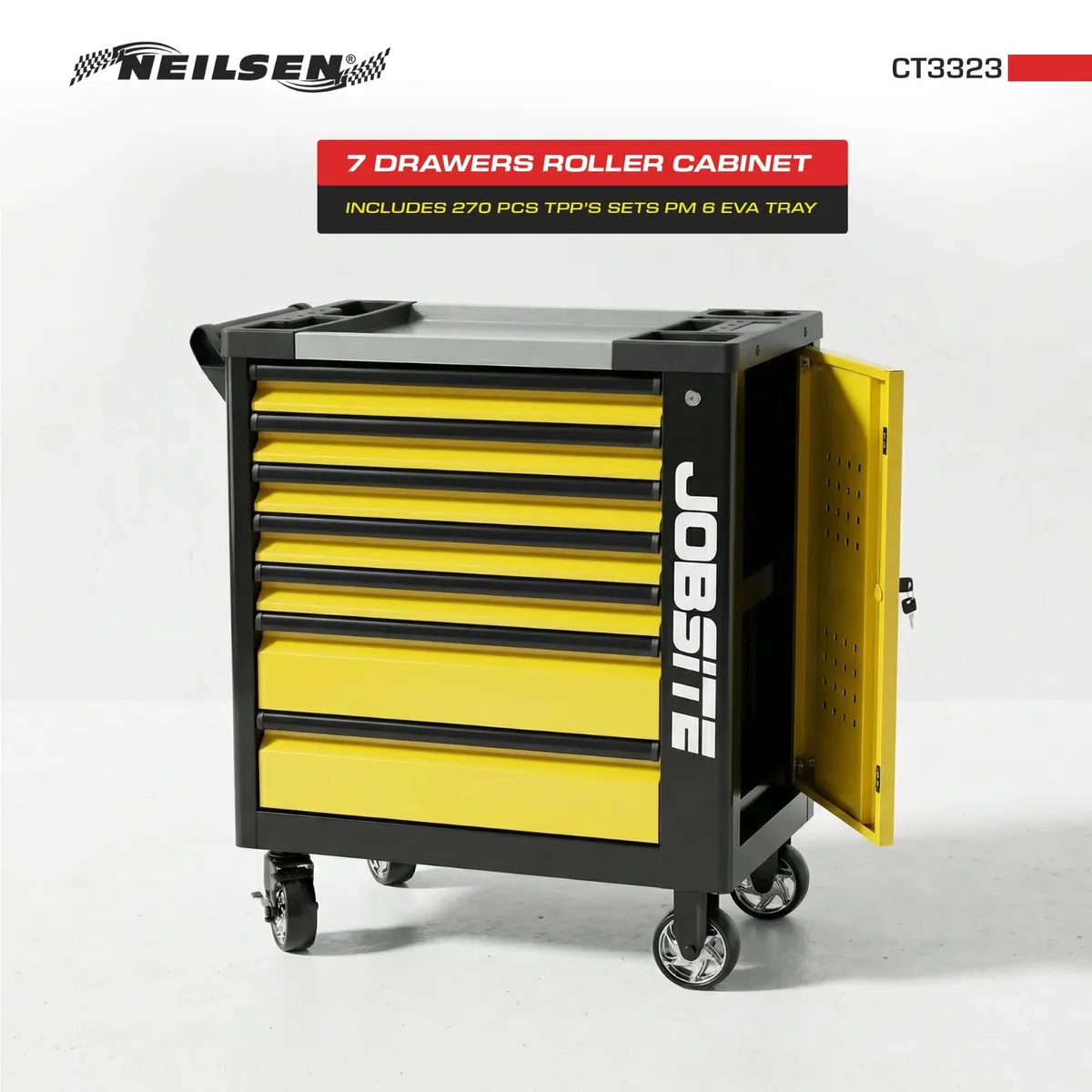 Tool Cabinet With 7 Drawers and 270-Piece Set - Image 2