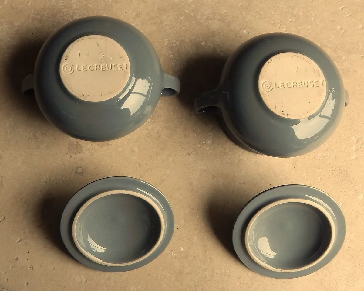 2 Le Creuset Soup/Mini Cocotte Stoneware Bowls - Image 4
