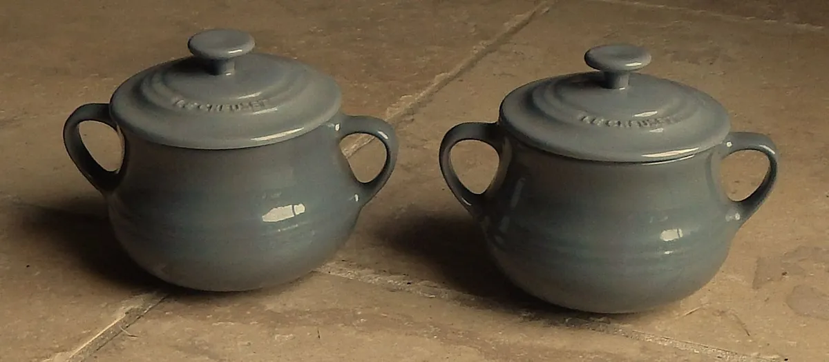 2 Le Creuset Soup/Mini Cocotte Stoneware Bowls - Image 3